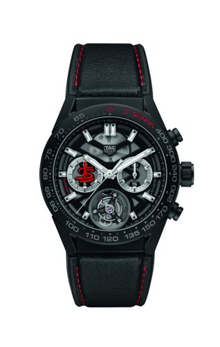 TAG Heuer Carrera Calibre Heuer 02T 45 Chronograph Tourbillon Ceramic / Calf / Ayrton Senna